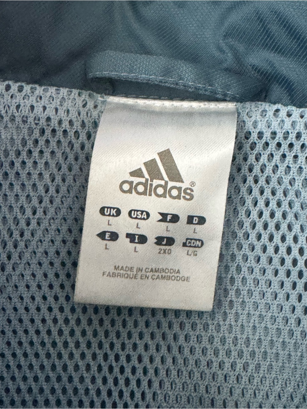 Adidas Men's Vintage Y2K Teal & Light Blue Windbreaker Jacket, L - Picture 8 of 9